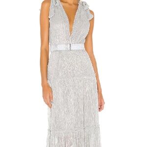 Sabina Musayev Helena Dress in Silver (S)